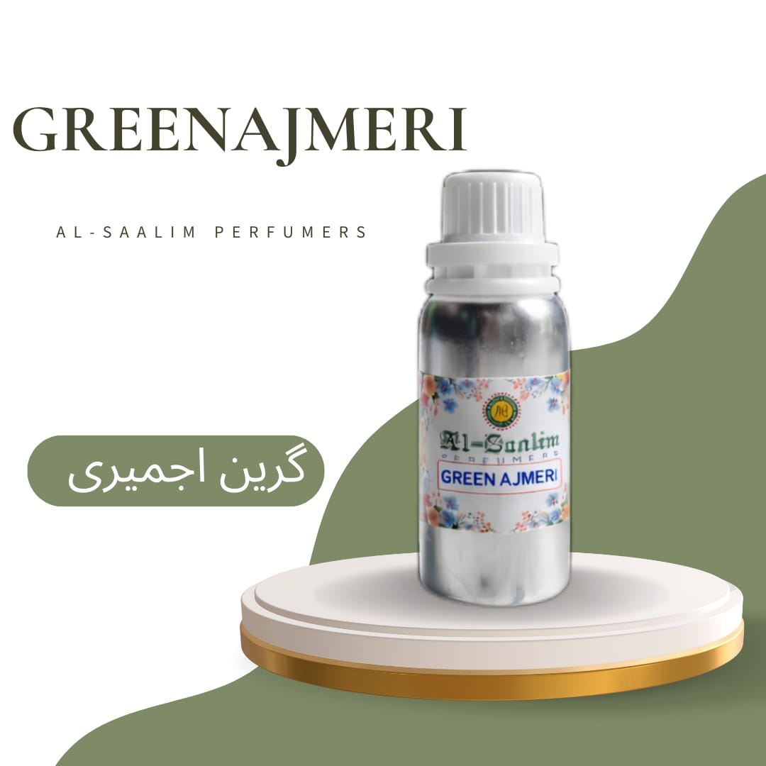 Green Ajmeri Attar – 100gm Premium Concentrated Fragrance Oil | Al-Saalim Perfumers | Alcohol Free