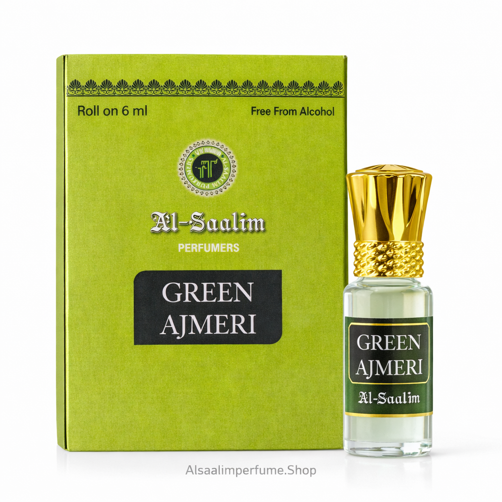 Green Ajmeri Attar (Roll-On 6ml) | Al-Saalim Perfumers | Alcohol-Free